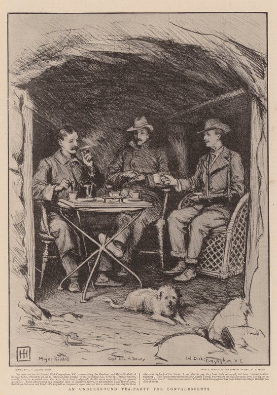 Maanalainen teejuhla toipilaisille tekijältä George Percy Jacomb Hood