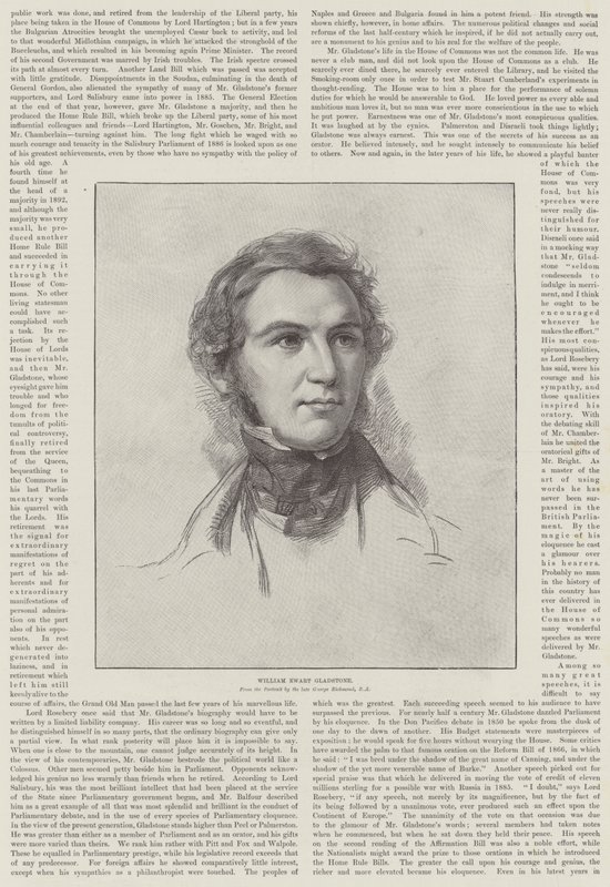 Herra Gladstonen matkamuisto tekijältä George Richmond
