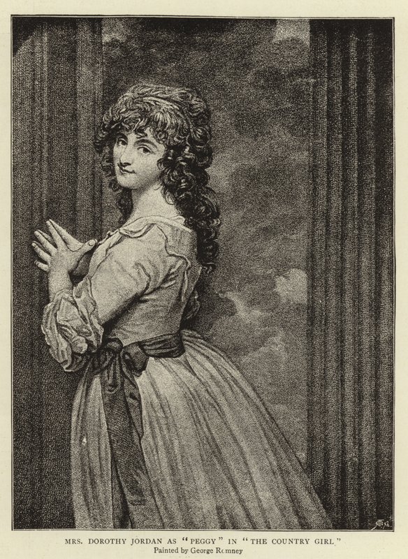 Mrs Dorothy Jordan Peggynä elokuvassa The Country Girl tekijältä George Romney