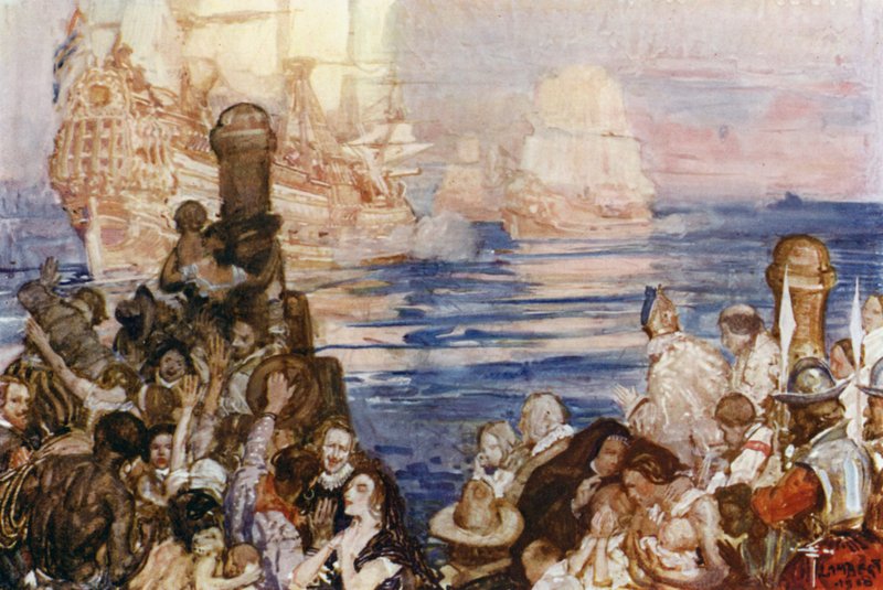 Kuvitus Romance of Empire, Australia tekijältä George Washington Lambert