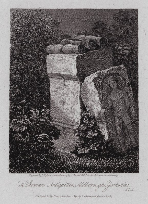 Roman antiikki, Aldborough, Yorkshire (kaiverrus) tekijältä George (after) Arnald