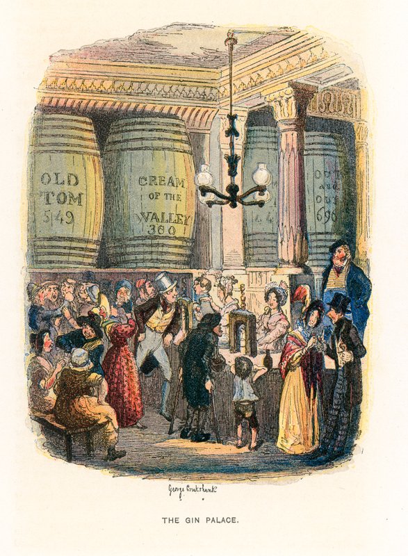Kuvitus vaikeista ajoista tekijältä George (after) Cruikshank