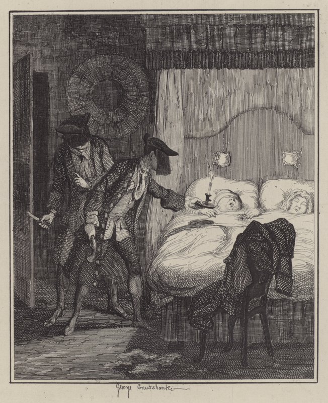 Kuvitus Jack Sheppardille (kaiverrus) tekijältä George (after) Cruikshank