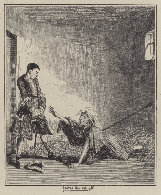 Kuvitus Jack Sheppardille (kaiverrus) tekijältä George (after) Cruikshank