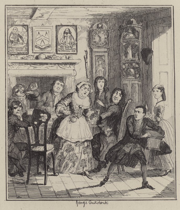 Kuvitus Jack Sheppardille (kaiverrus) tekijältä George (after) Cruikshank