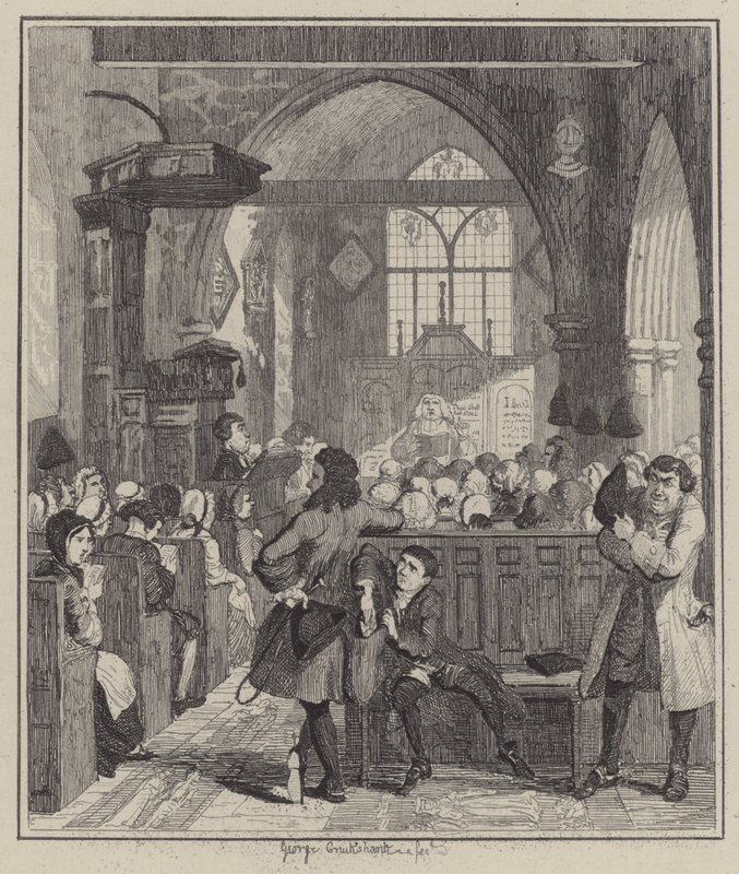 Kuvitus Jack Sheppardille (kaiverrus) tekijältä George (after) Cruikshank