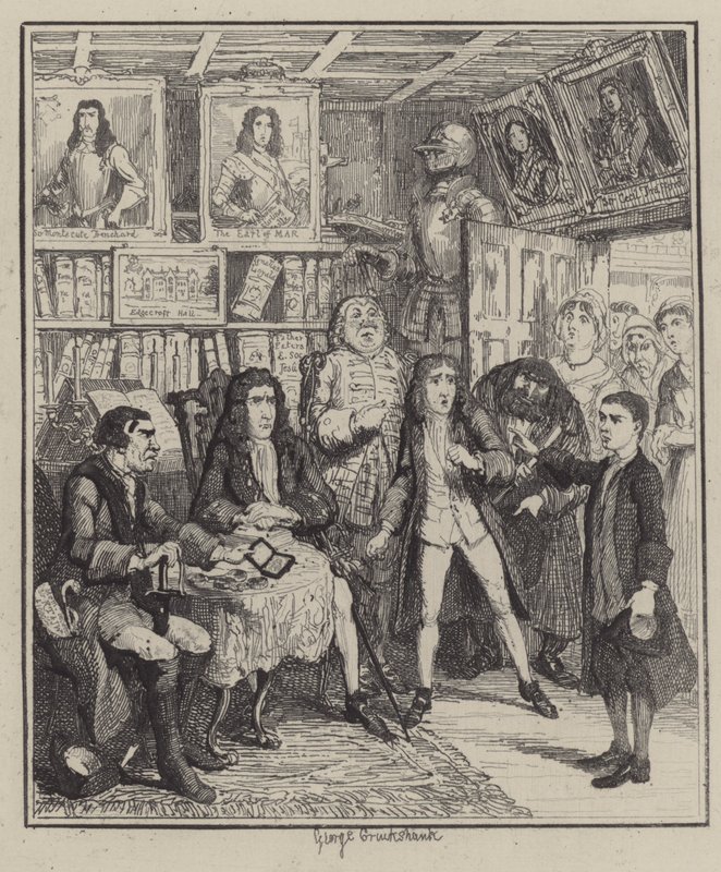 Kuvitus Jack Sheppardille (kaiverrus) tekijältä George (after) Cruikshank