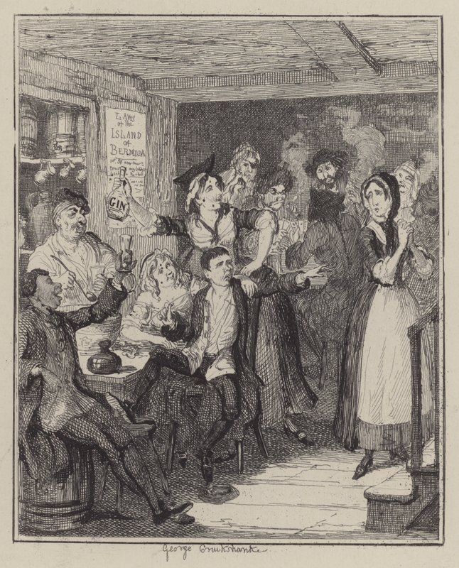 Kuvitus Jack Sheppardille (kaiverrus) tekijältä George (after) Cruikshank
