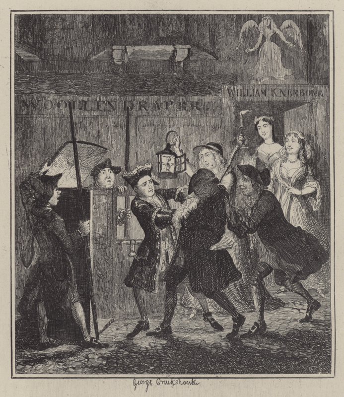 Kuvitus Jack Sheppardille (kaiverrus) tekijältä George (after) Cruikshank