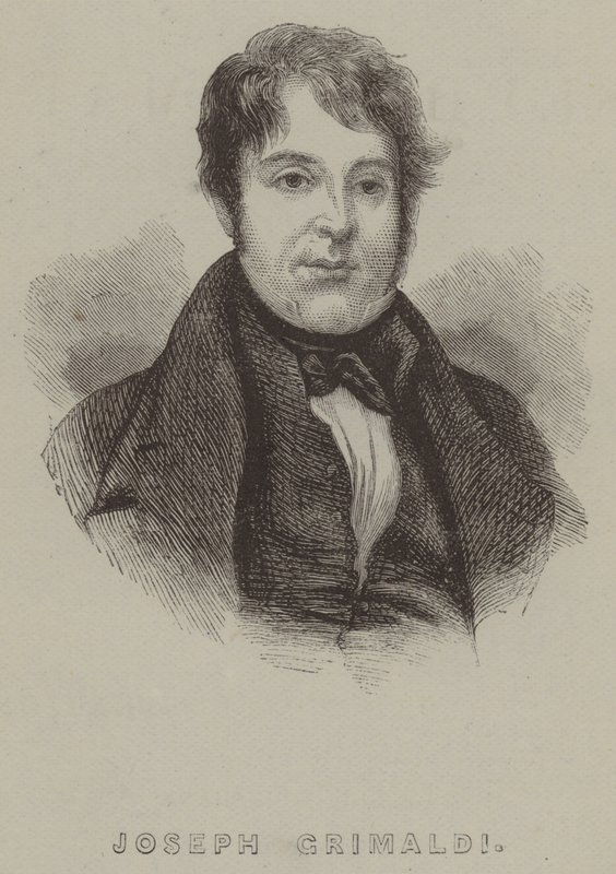 Joseph Grimaldi (kaiverrus) tekijältä George (after) Cruikshank