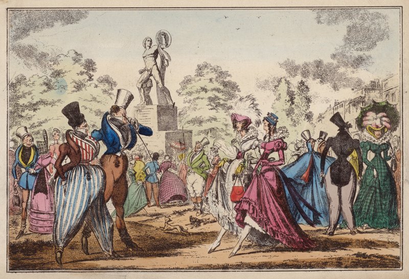 Monstrosities of 1822 (värillinen kaiverrus) tekijältä George (after) Cruikshank