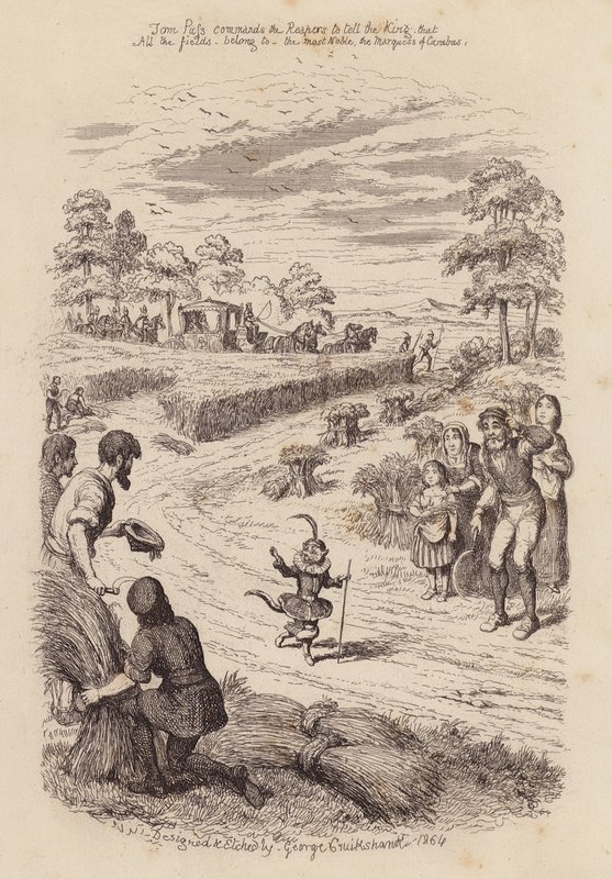 Saapasjalkakissa (kaiverrus) tekijältä George (after) Cruikshank