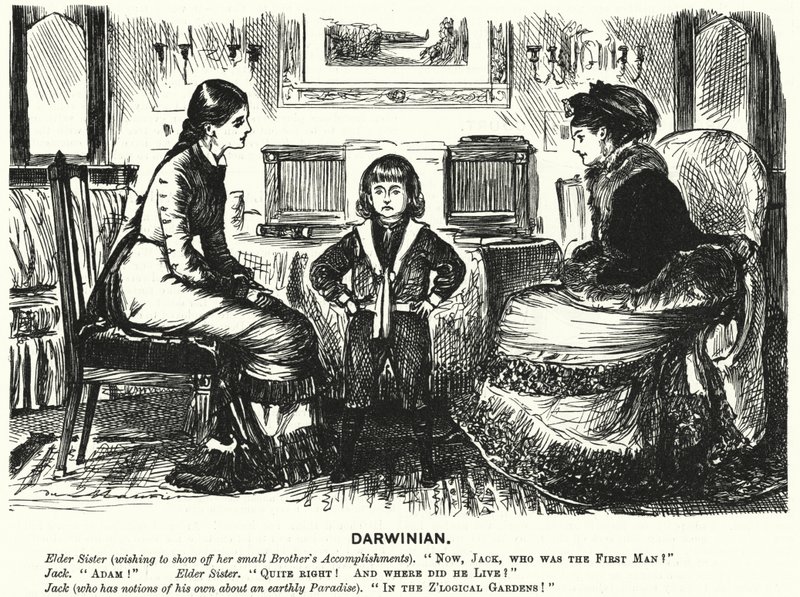 Punch sarjakuva: (kaiverrus) tekijältä George (after) Du Maurier