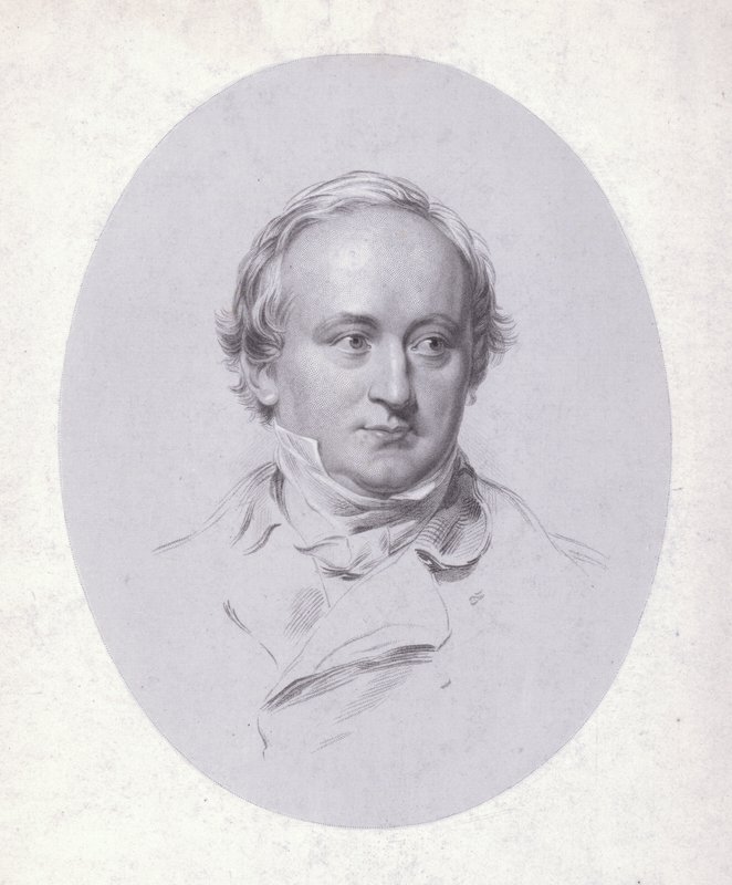 Christian Karl Josias von Bunsen, saksalainen diplomaatti ja tutkija (kaiverrus) tekijältä George (after) Richmond