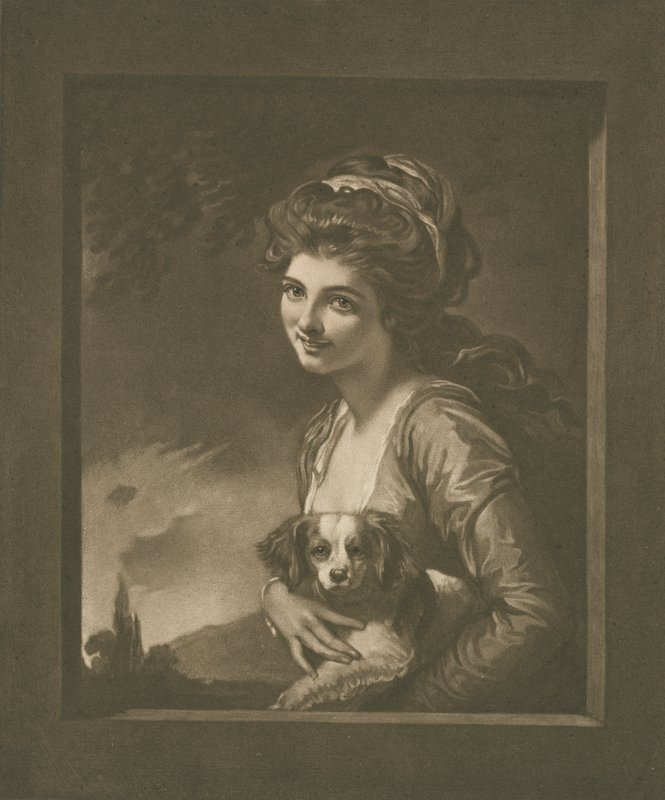 Lady Hamilton hahmona Nature (litho) tekijältä George (after) Romney