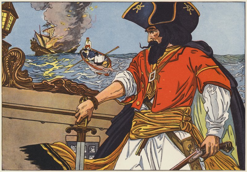 Blackbeard, kuuluisin Atlantin rannikon merirosvoista tekijältä George Alfred Williams