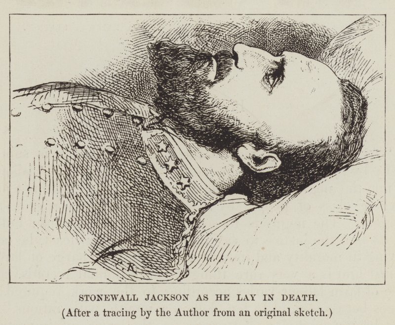 Stonewall Jackson, kun hän makasi kuolemassa tekijältä George Augustus Sala