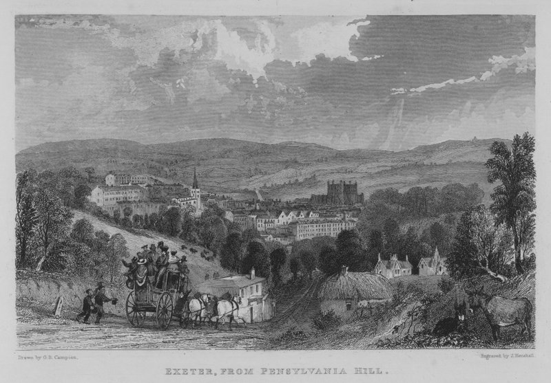 Exeter, Pensylvania Hill (kaiverrus) tekijältä George Bryant Campion