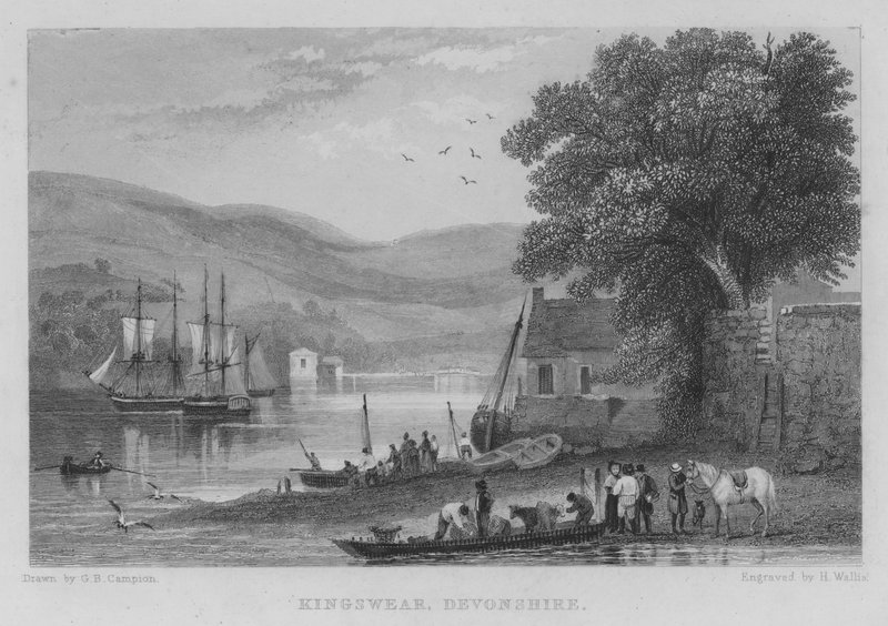 Kingswear, Devonshire (kaiverrus) tekijältä George Bryant Campion