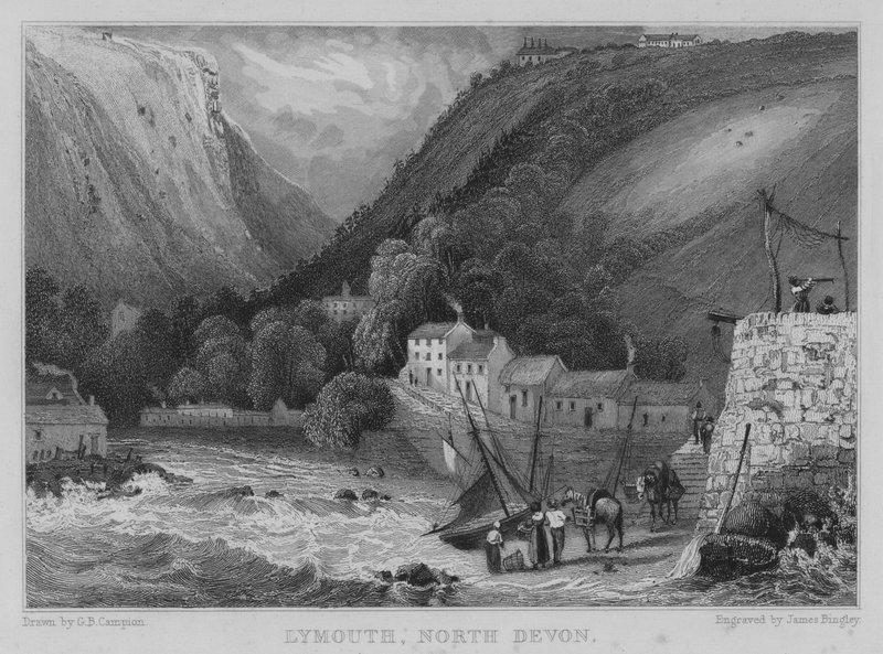 Lynmouth, North Devon (kaiverrus) tekijältä George Bryant Campion