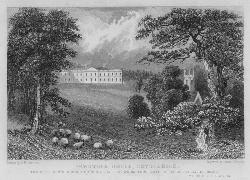 Tawstock House, Devonshire (kaiverrus) tekijältä George Bryant Campion
