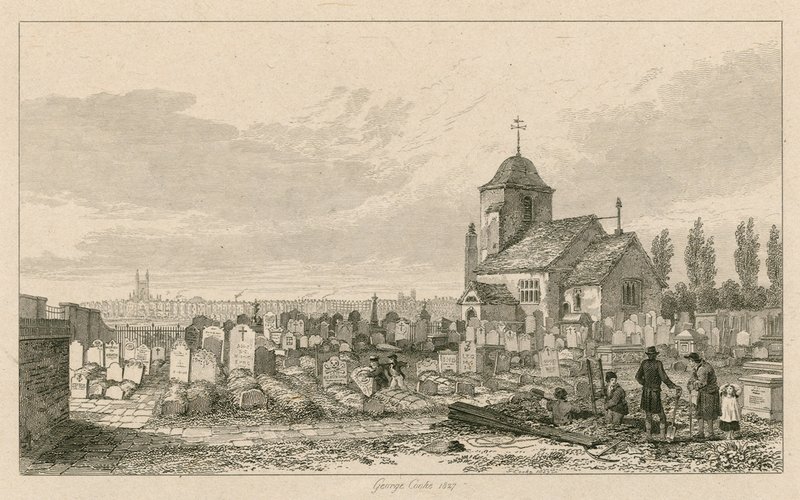 Vanha St Pancrasin kirkko, Lontoo tekijältä George Cooke