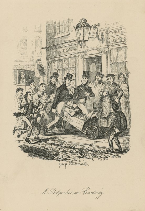 Taskuvaras pidätettynä tekijältä George Cruikshank