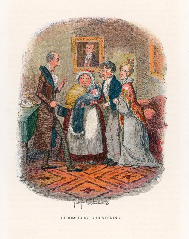 Kuvitus vaikeista ajoista tekijältä George Cruikshank