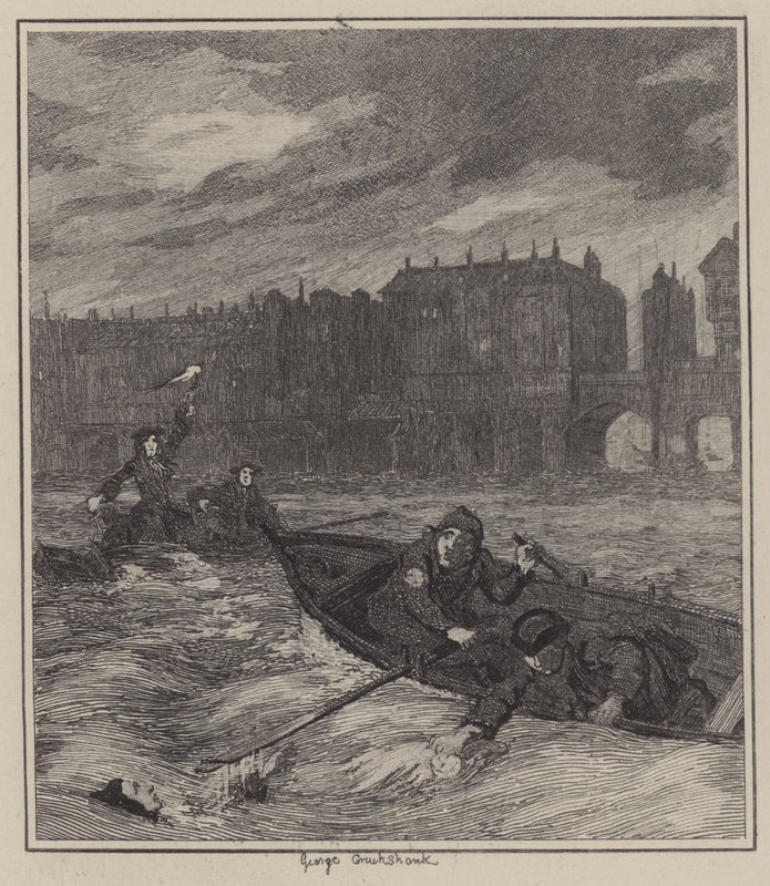 Kuvitus Jack Sheppardille tekijältä George Cruikshank