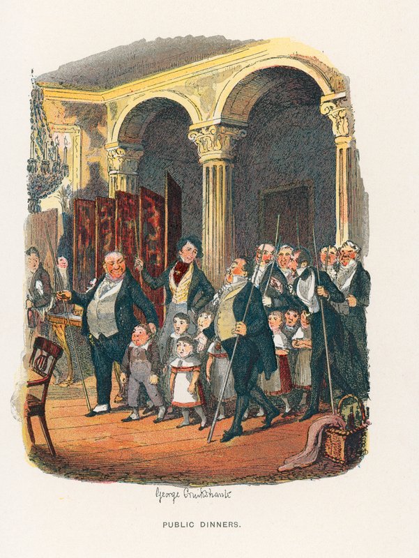 Kuvitus Bozin Sketchesille tekijältä George Cruikshank
