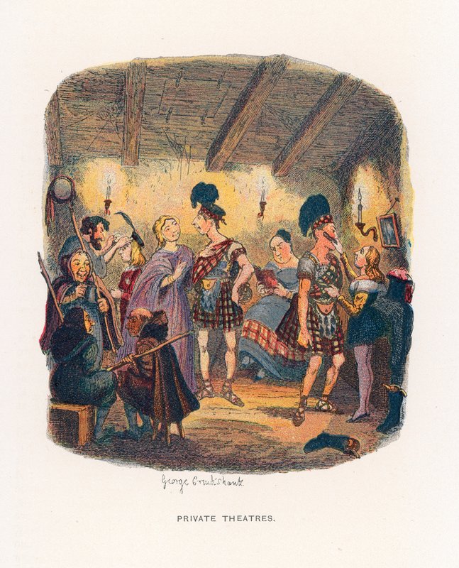Kuvitus Bozin Sketchesille tekijältä George Cruikshank