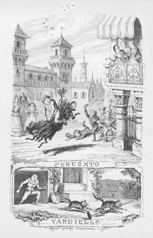 George Cruikshankin kuvitus Pentameronelle (kaiverrus) tekijältä George Cruikshank