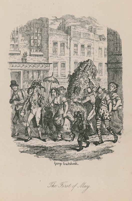 Lontoon elämän kohtaus: Toukokuun ensimmäinen päivä tekijältä George Cruikshank