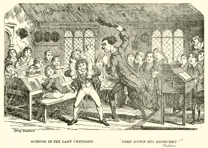 Koulu viime vuosisadalla tekijältä George Cruikshank