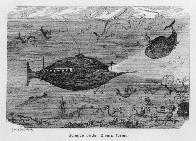 Tiede eri muodoissa (kaiverrus) tekijältä George Cruikshank
