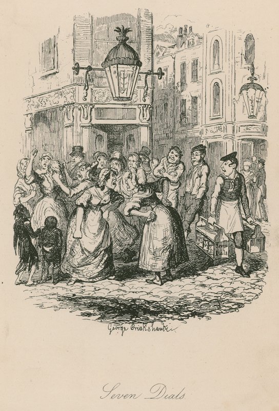 Seven Dials, Lontoo tekijältä George Cruikshank