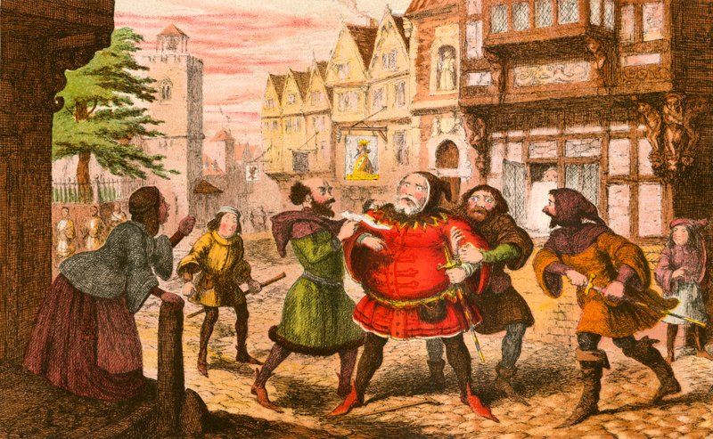 Sir John Falstaff pidätettiin tekijältä George Cruikshank