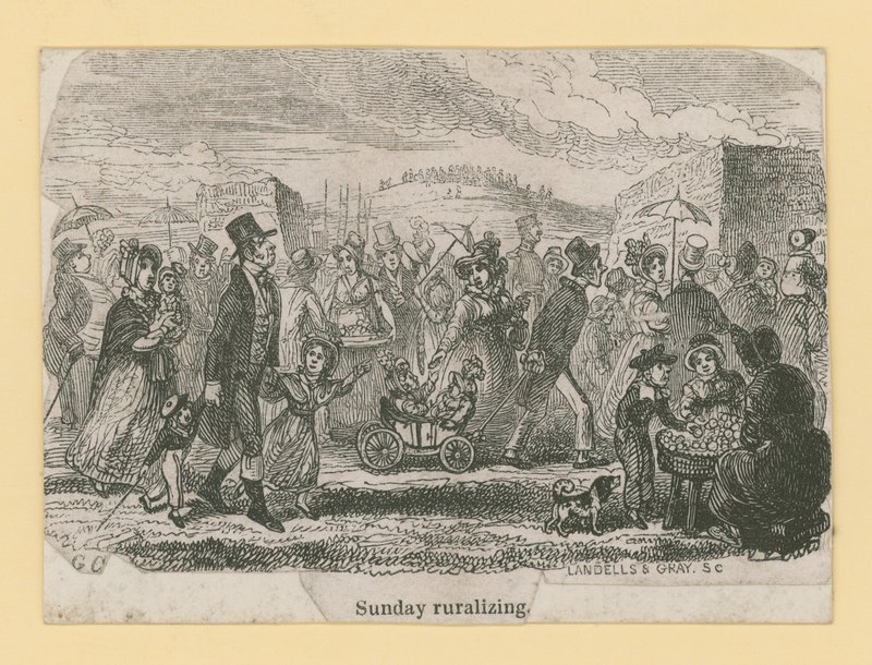 Sunnuntai maaseutumaisemista tekijältä George Cruikshank