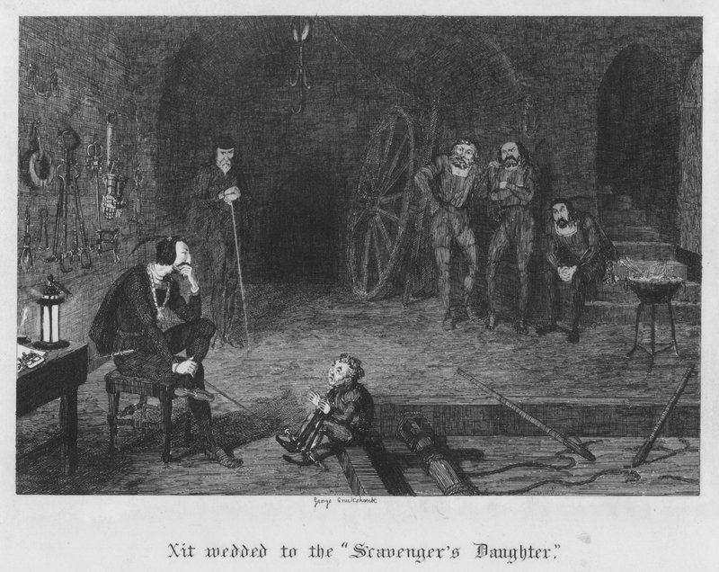 Xit meni naimisiin "Scavengerin tyttären" kanssa (kaiverrus) tekijältä George Cruikshank