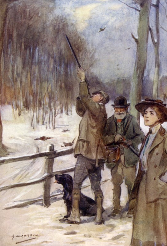 Moderni fasaaniammunta (väri litho) tekijältä George Denholm Armour