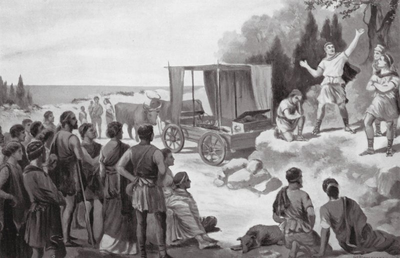 Thespiksen auto (litografia) tekijältä George Derville (after) Rowlandson