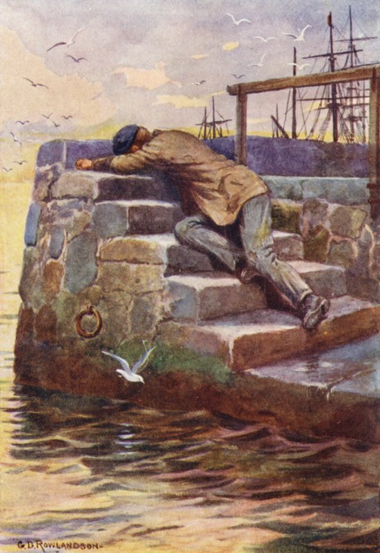 Ponnistelu uuvutti hänen voimansa (värilitografia). tekijältä George Derville (after) Rowlandson