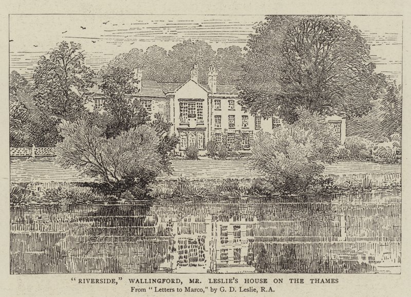 Riverside, Wallingford, herra Leslien talo Thamesissa tekijältä George Dunlop Leslie