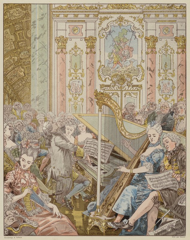 Kohtaus La Dame de Gai-Fredonista, kirjoittanut Quatrelles (Ernest L