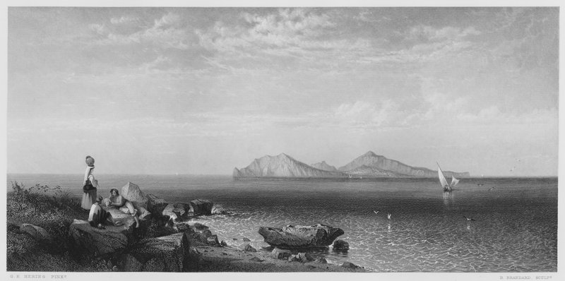 Capri, kuvasta Royal Collectionissa (kaiverrus) tekijältä George Edwards Hering
