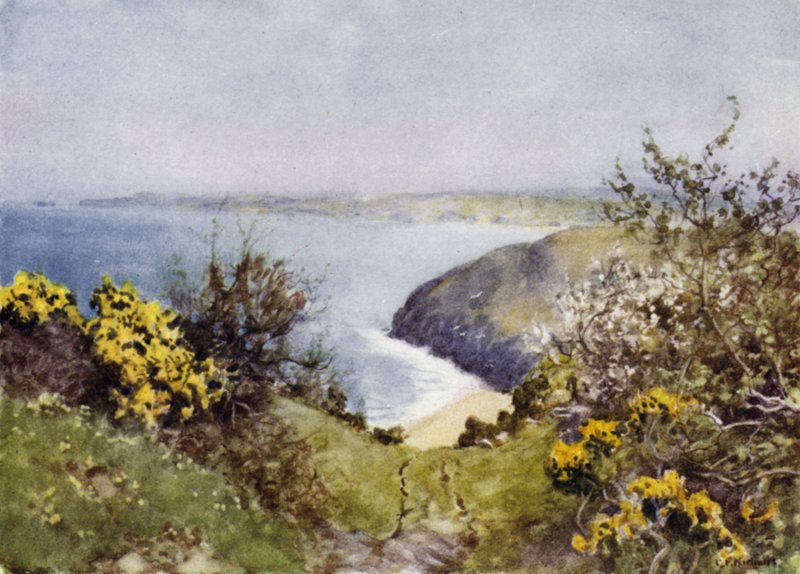 Carbis Bay (väri litho) tekijältä George Franck Nicholls