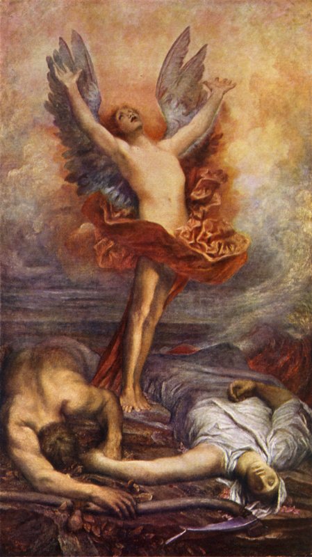 Love Triumphant (väri litho) tekijältä George Frederick (after) Watts