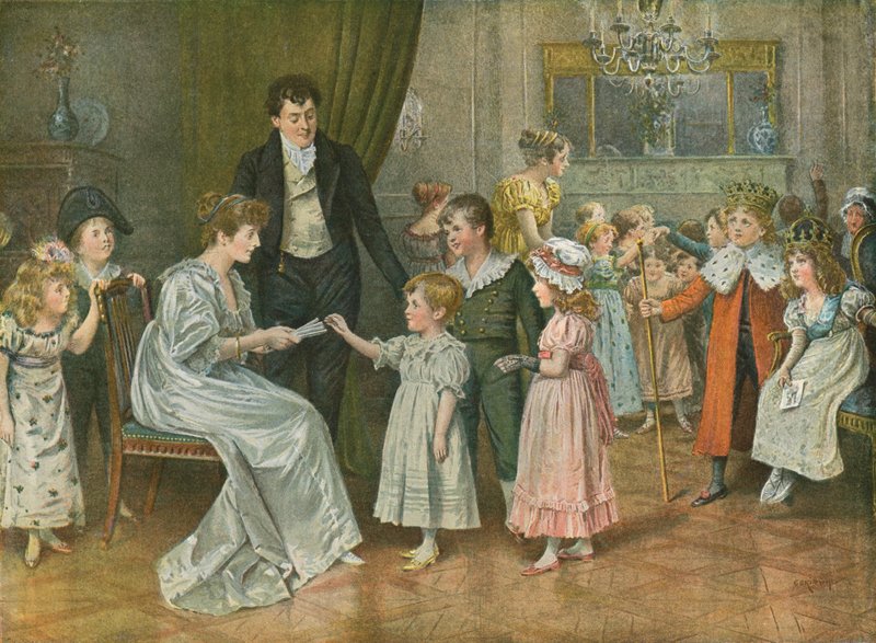 Kahdestoista yö: lastenjuhlat. Arpajaiset kahdennentoista yön hahmoille tekijältä George Goodwin Kilburne