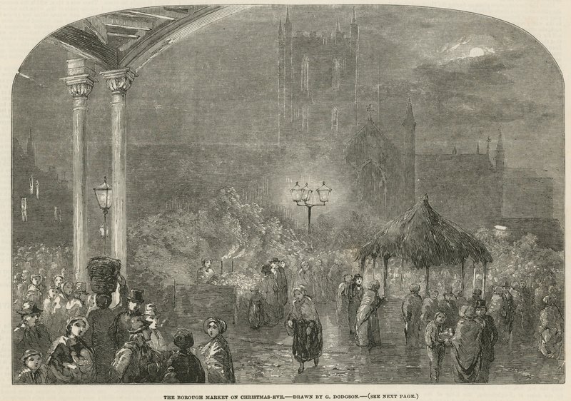 Borough Market, Lontoo, jouluaattona tekijältä George Haydock Dodgson