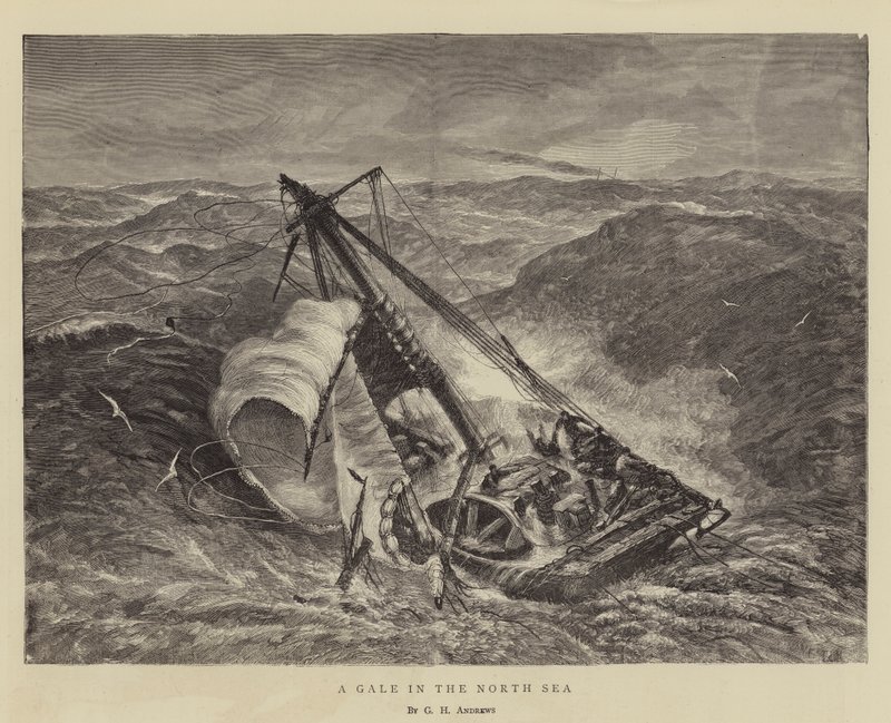 Gale Pohjanmerellä tekijältä George Henry Andrews
